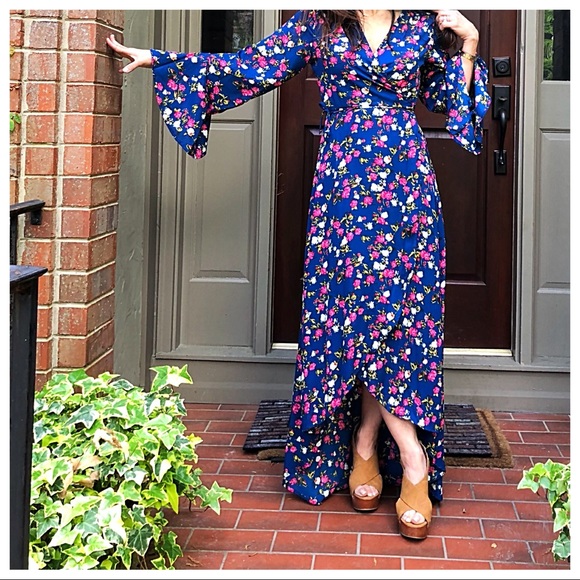 ♦️LAST ONE ♦️Boho gorgeous floral H/L wrap dress - Picture 6 of 8